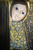 BEATEN GOLD ON PLASTER, 100x149cm  